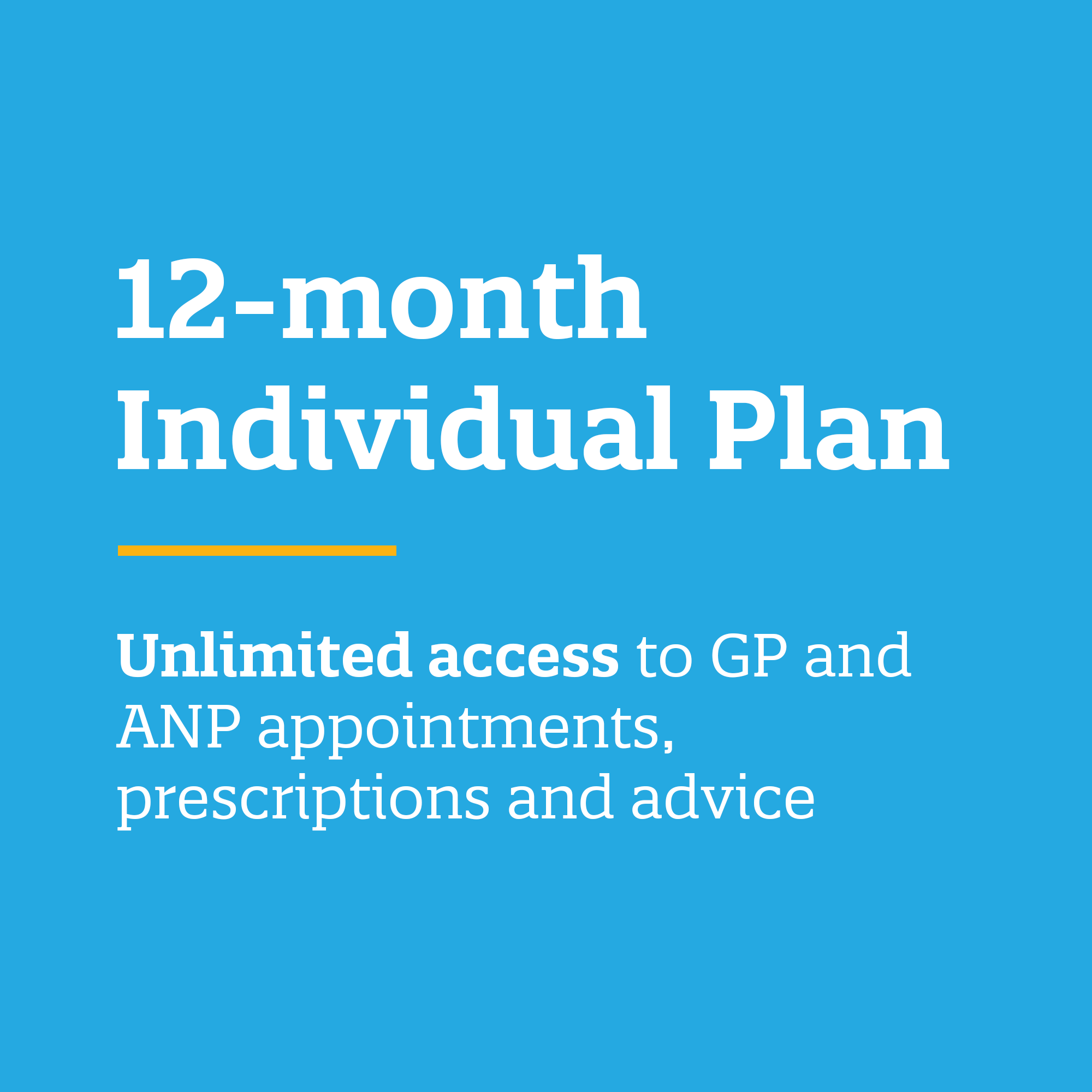 12-month individual plan